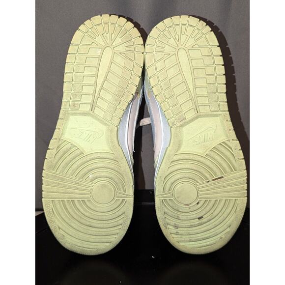 Nike Shoes Women's 7.5 Dunk Low Ghost Light Soft Pink Lime Ice White Sneakers - Picture 9 of 9